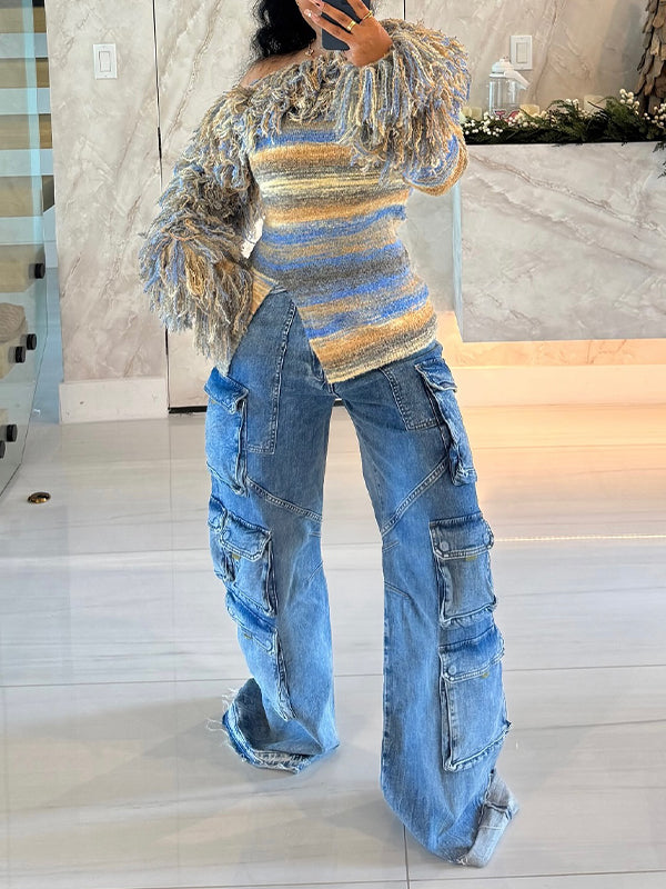 Fringe Off-Shoulder Top