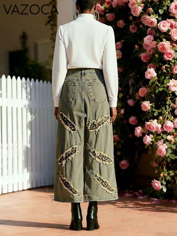 Leopard Combo Jeans