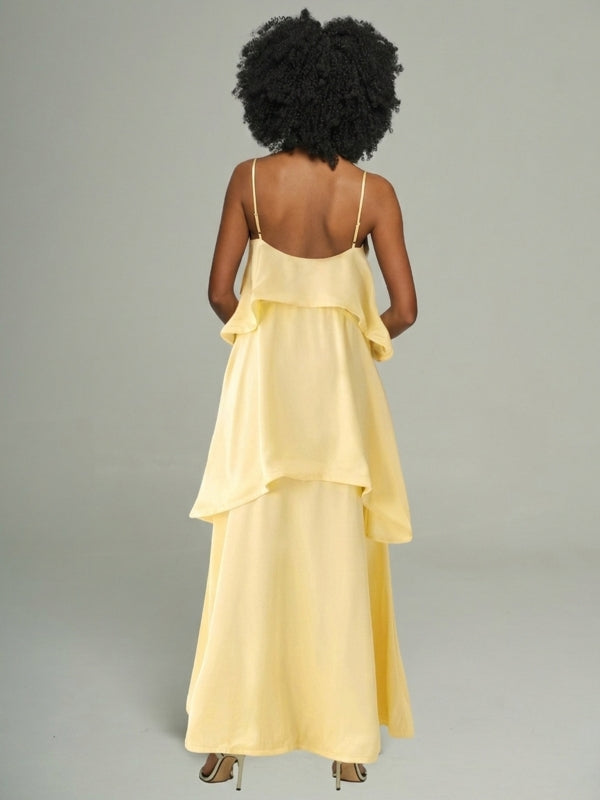 Solid Tiered Cami Dress