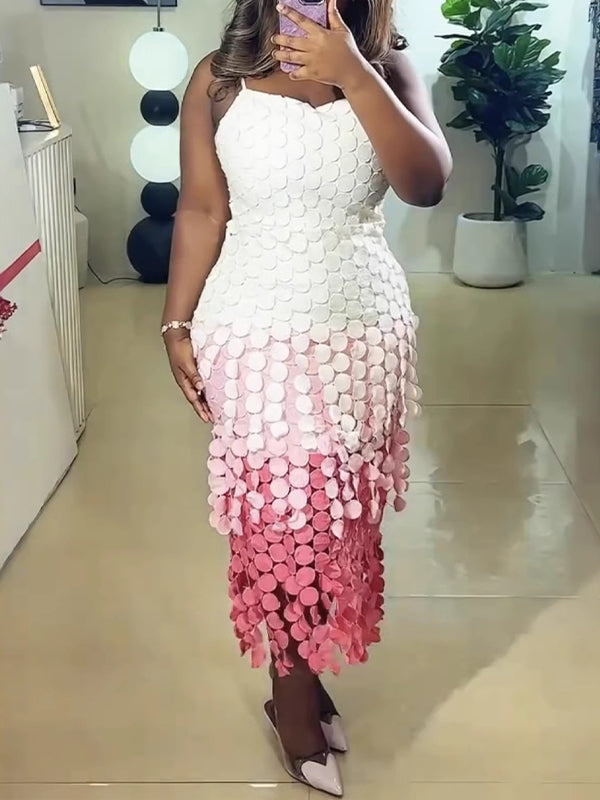 Ombre Fringe Cami Dress
