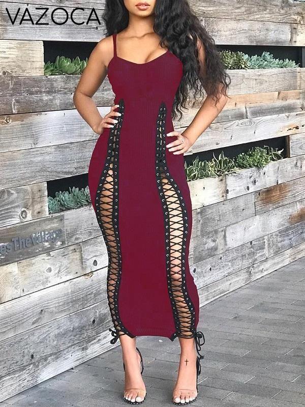 Morchique Lace-Up Cami Dress