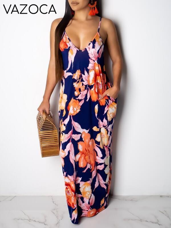 Morchique Leaf Print Cami Dress