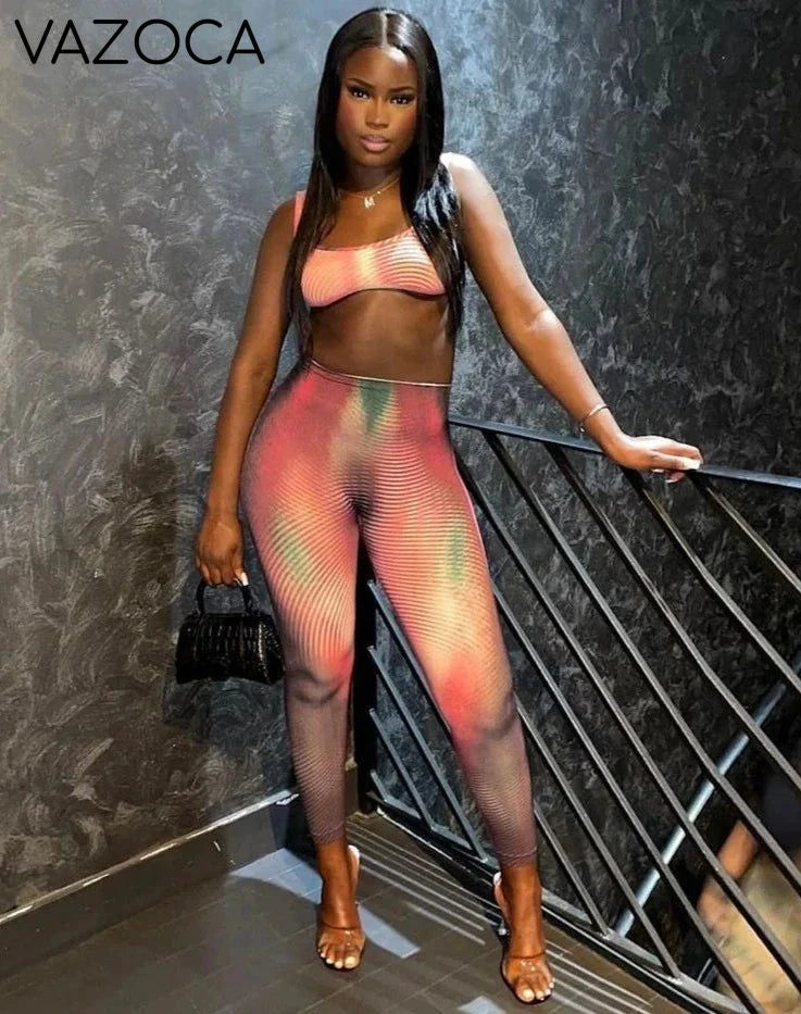 Gradient Leggings Set Orange