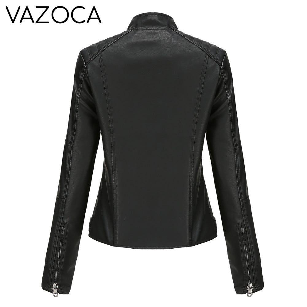 Leather Women Slim Jacket Thin Spring And Autumn Coat Women Motorcycle Suit