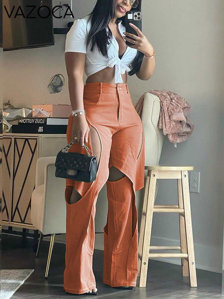 High Waist Cutout Pants
