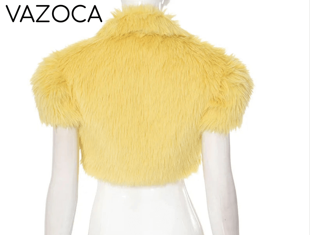 Fur Plush Cropped Jacket
