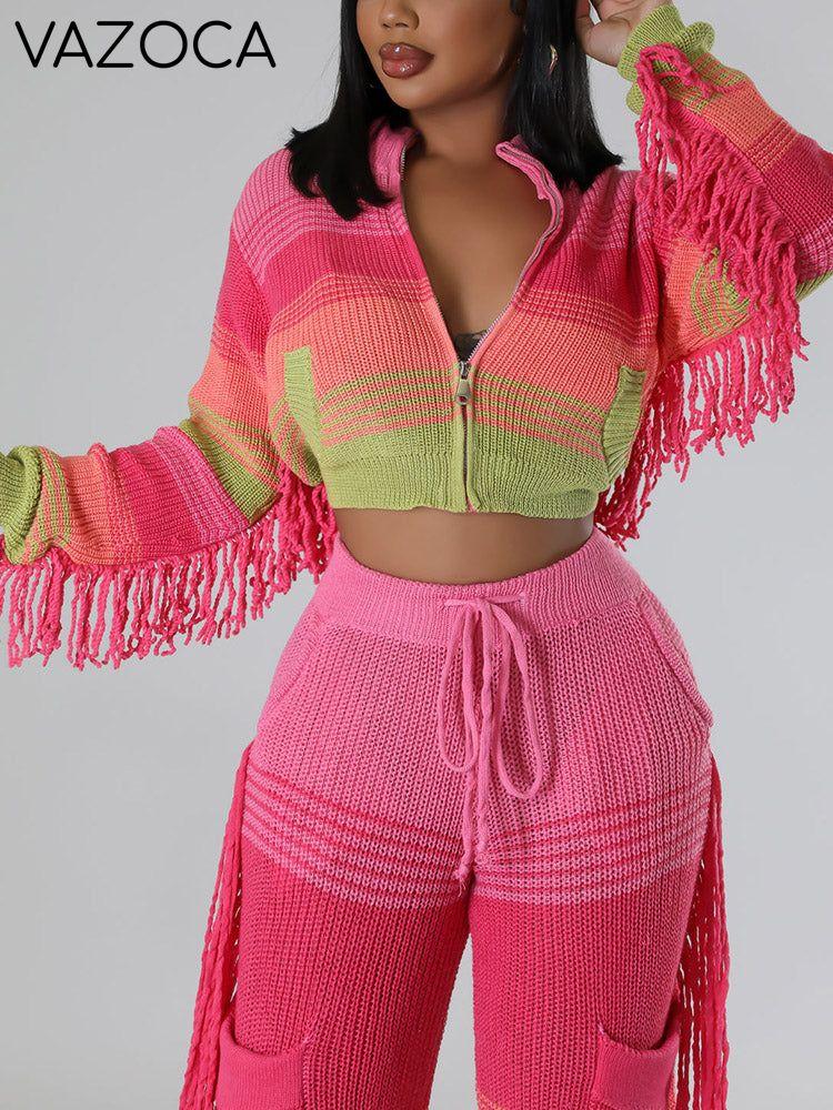 Fringe Knit Jacket