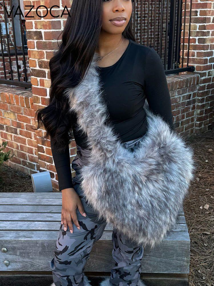 Faux Fur Shoulder Bag