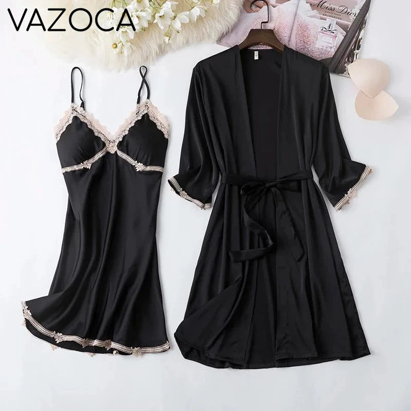 Lace Kimono Pajama Set