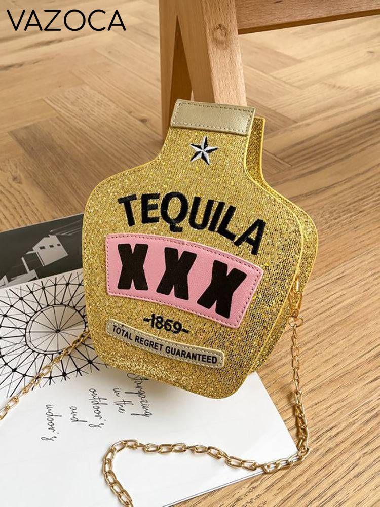 Letter Bottle Crossbody Bag