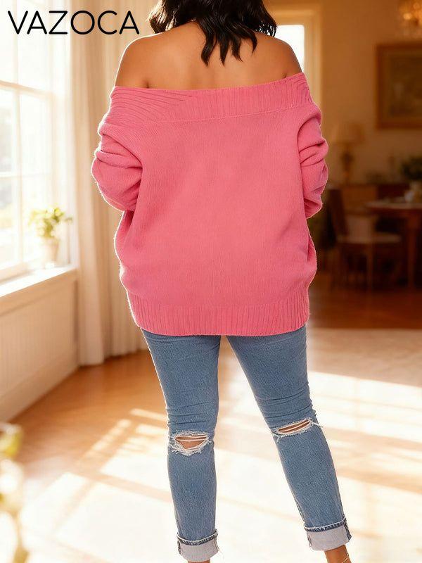 Solid Boat-Neck Sweater