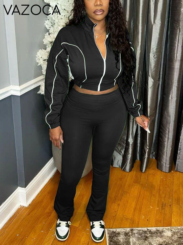 Vibrant Jacket & Flared Pants Set