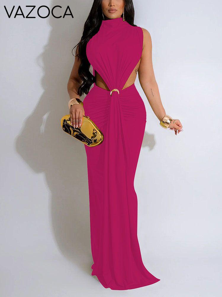 Bold Draped Maxi Dress