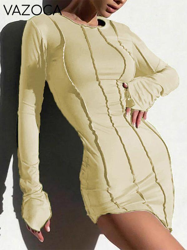 Solid Combo Mini Dress