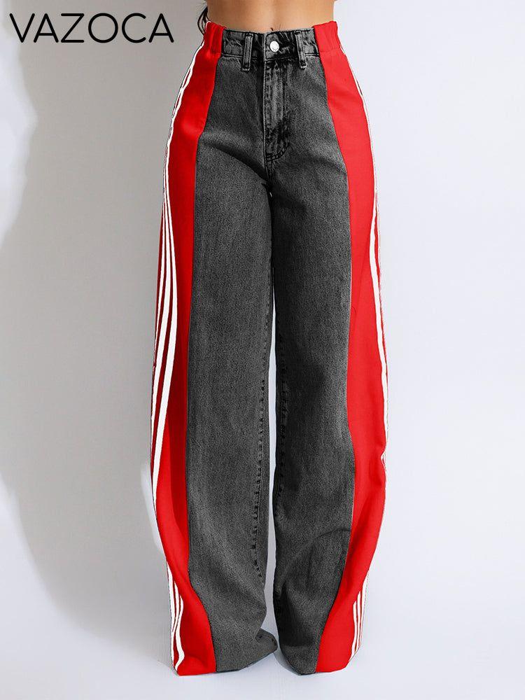 Contrast Stripe Denim Jeans