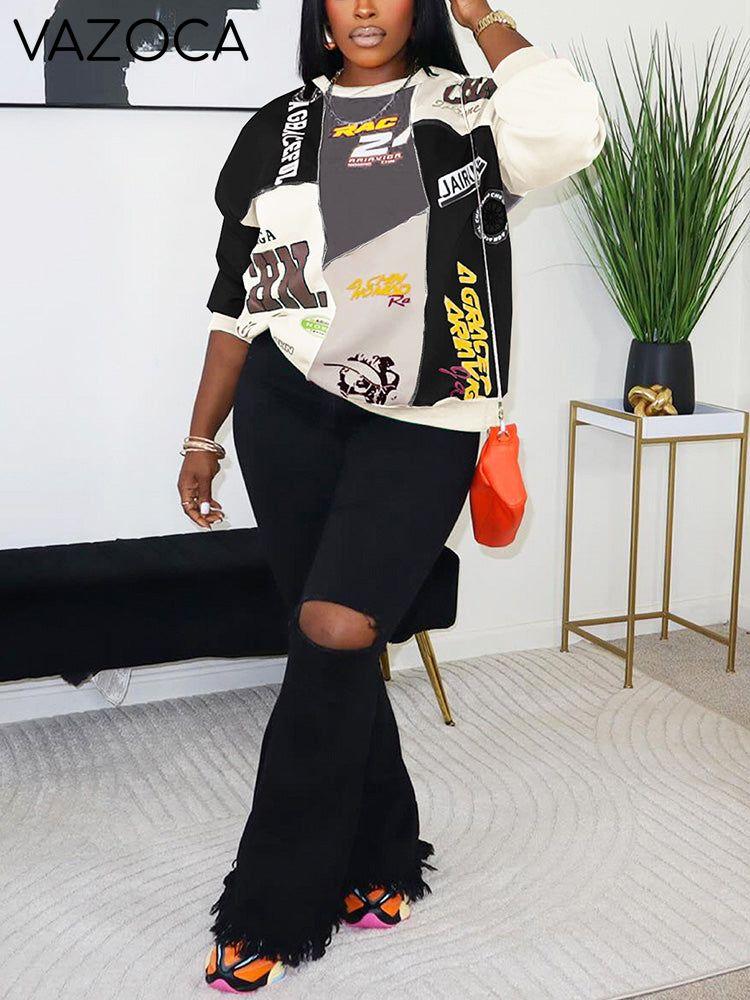 Colorblock Oversized Sweatshirt