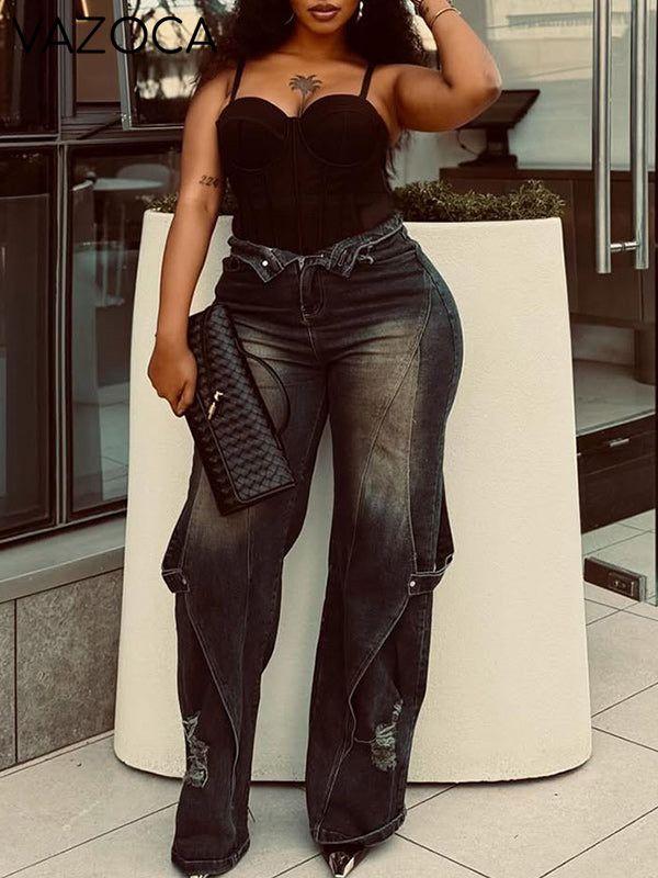 Washed Ripped Jeans