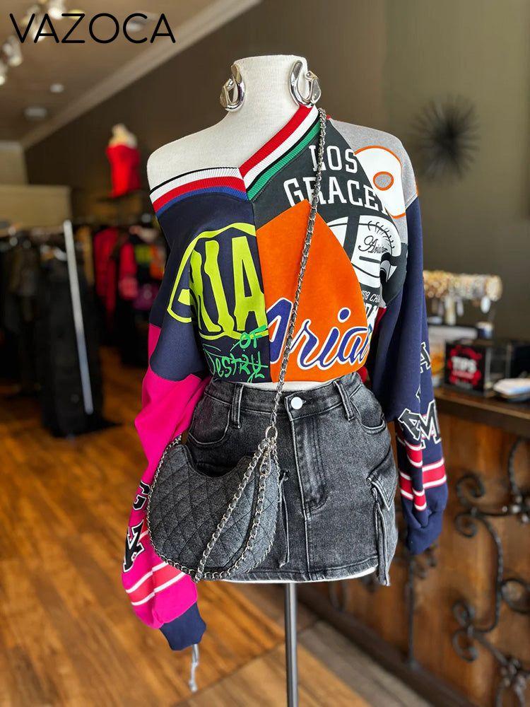 Colorblock Graphic Sweatshirt