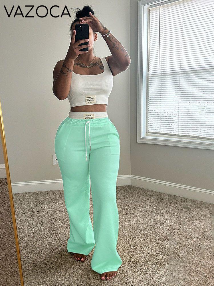 Lounge Crop Tank & Wide Pans Set Green