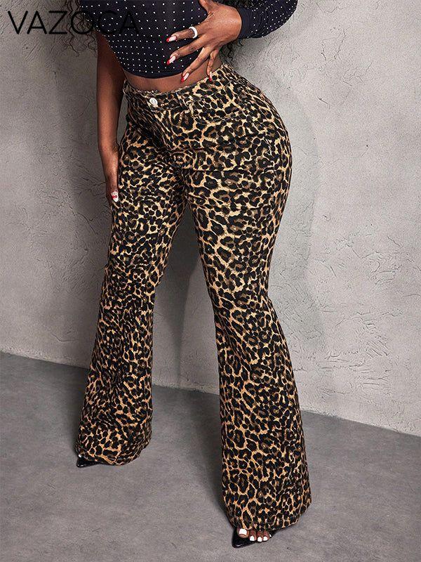 Leopard Flare Jeans