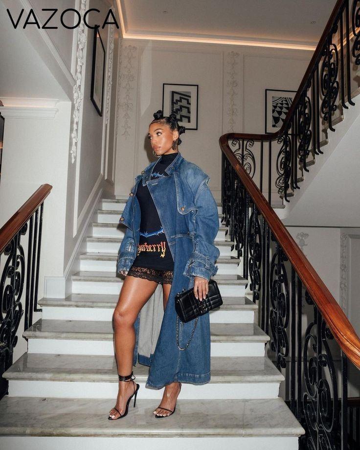 Queen Denim Coat Jacket