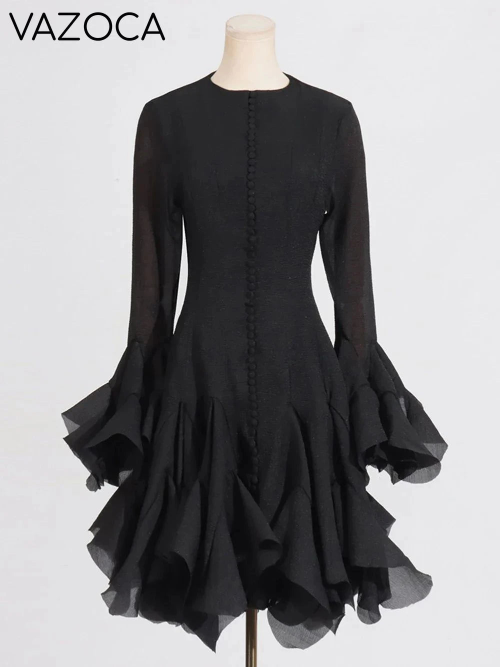 Lory Peated Flare Midi Dress