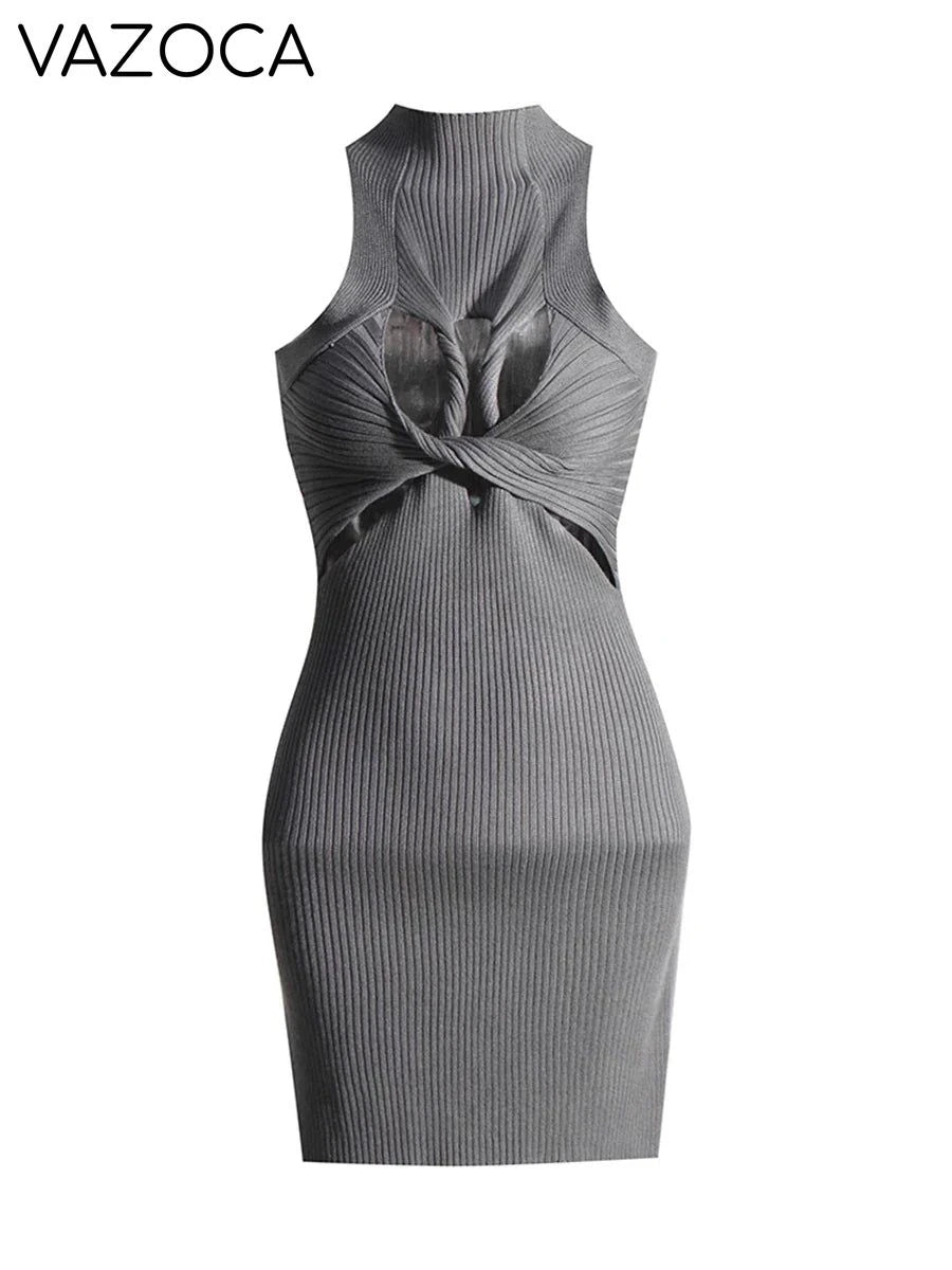 Dearra Knit Mini Dress GRAY