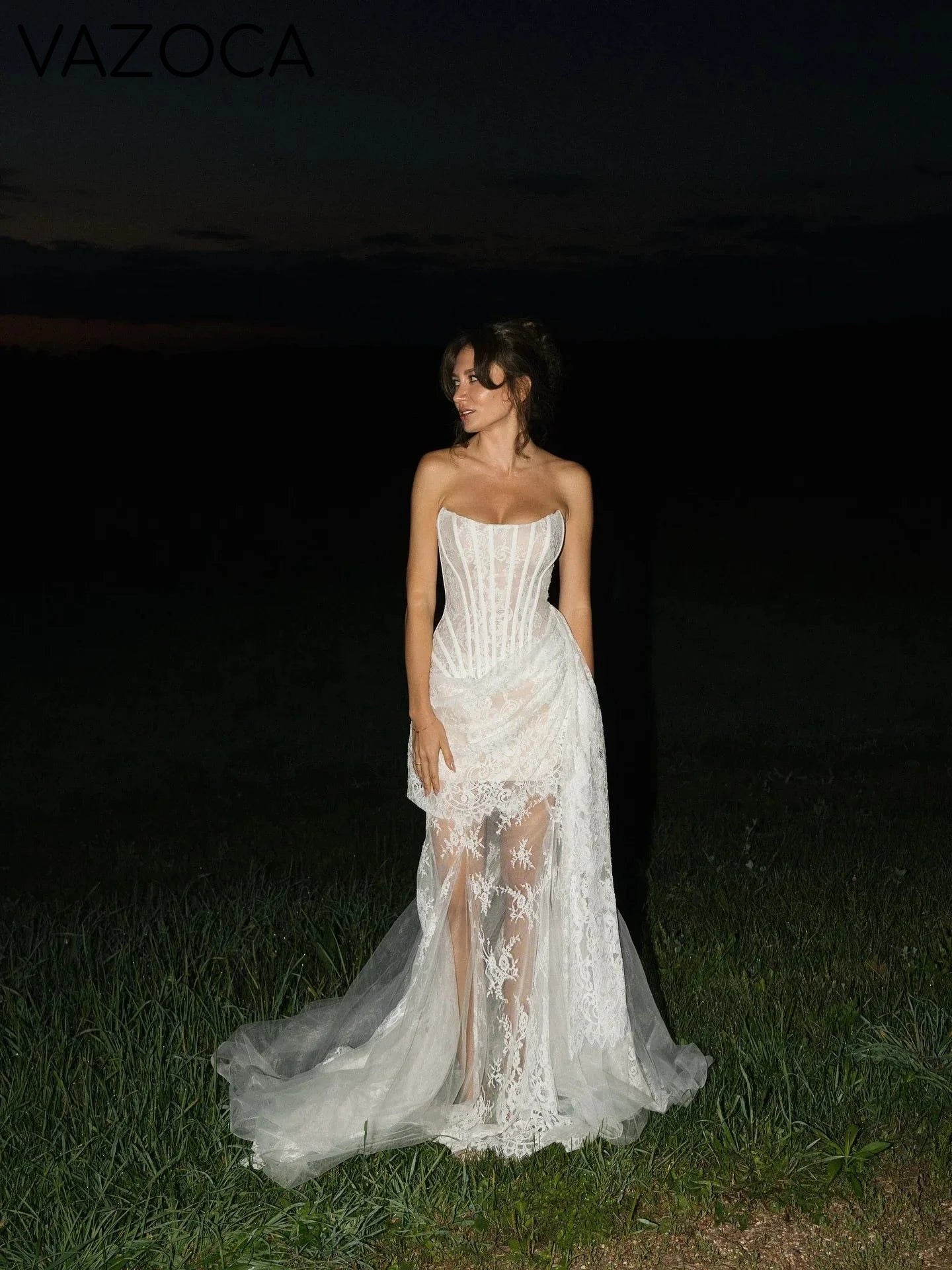 Stephanie Sheer Lace Maxi Dress