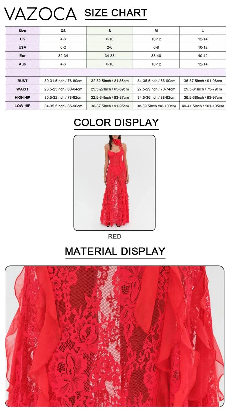 Red Cocktail Maxi Dress