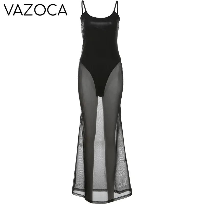 Jaya Mesh Maxi Dress
