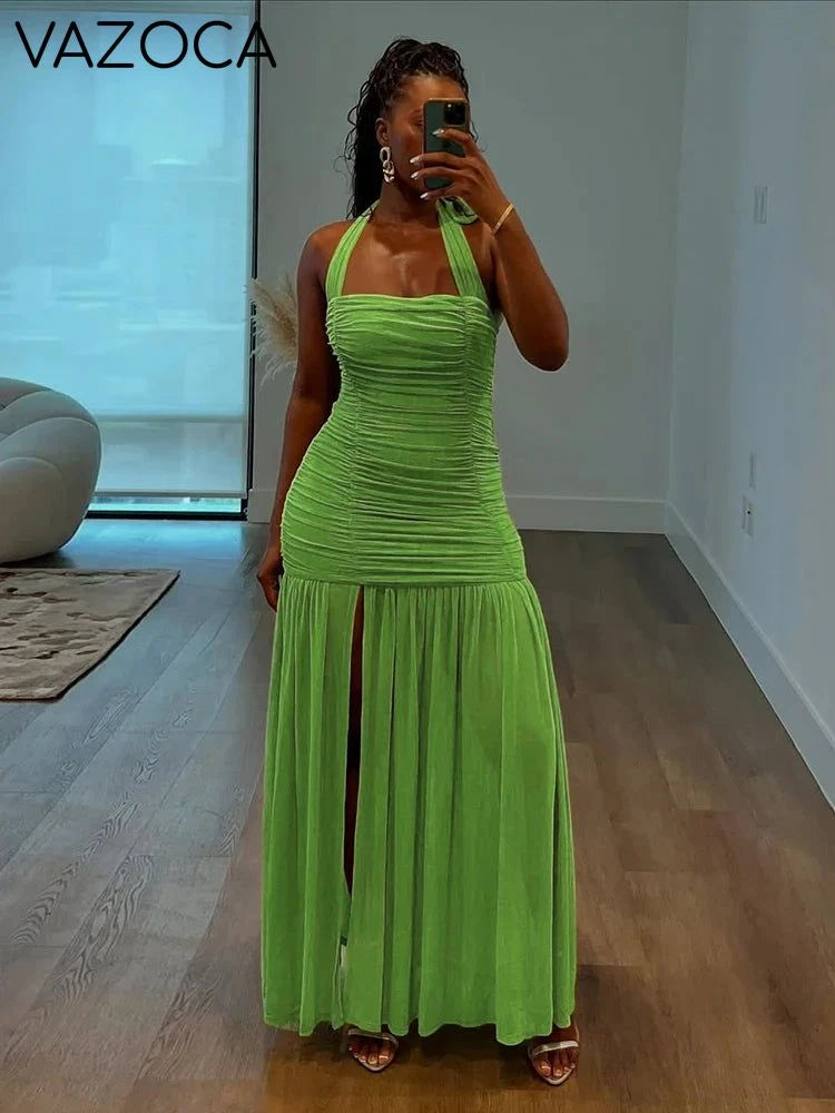Lisa Ruched Maxi Dress