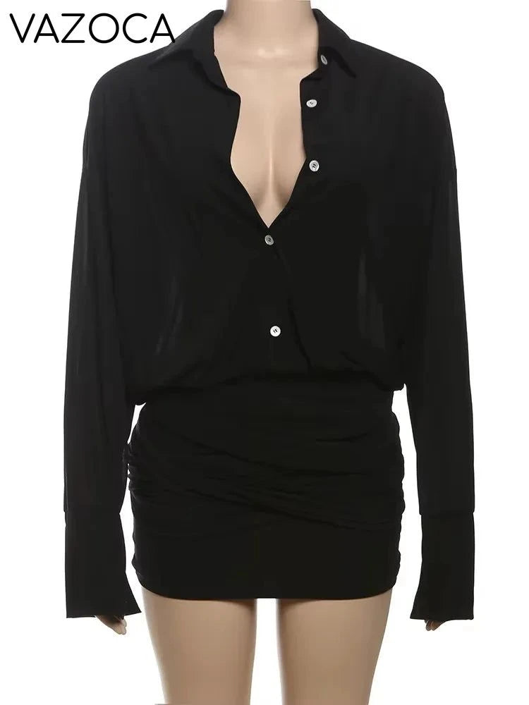 Amelia Sheer Shirt Mini Dress