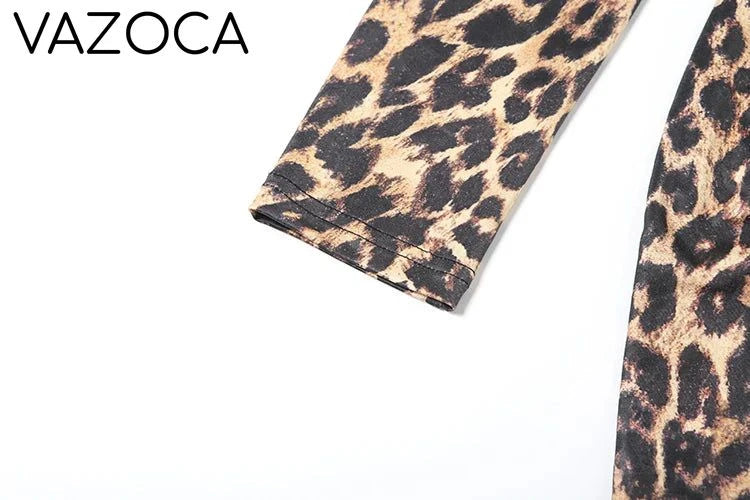 Leopard V-Neck Ruched Dress