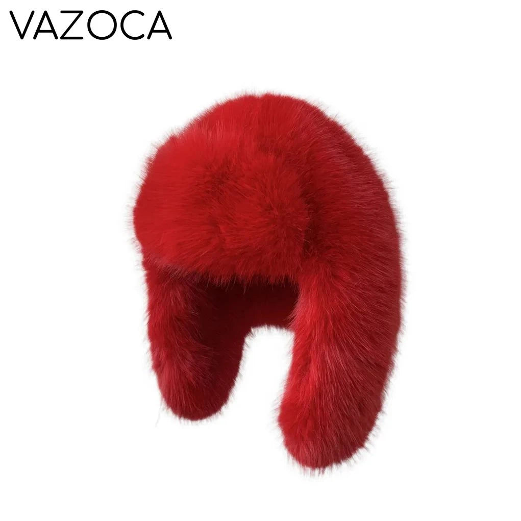 Plush Earflap Fur Hat