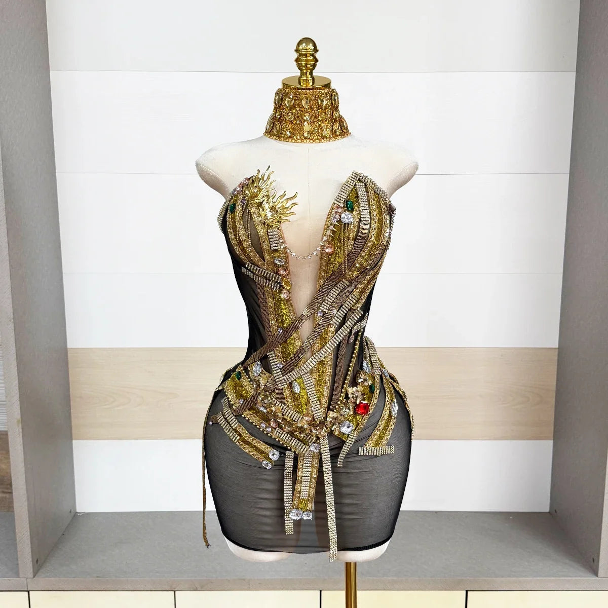 Shawna Rhinestone Corset Mini Dress