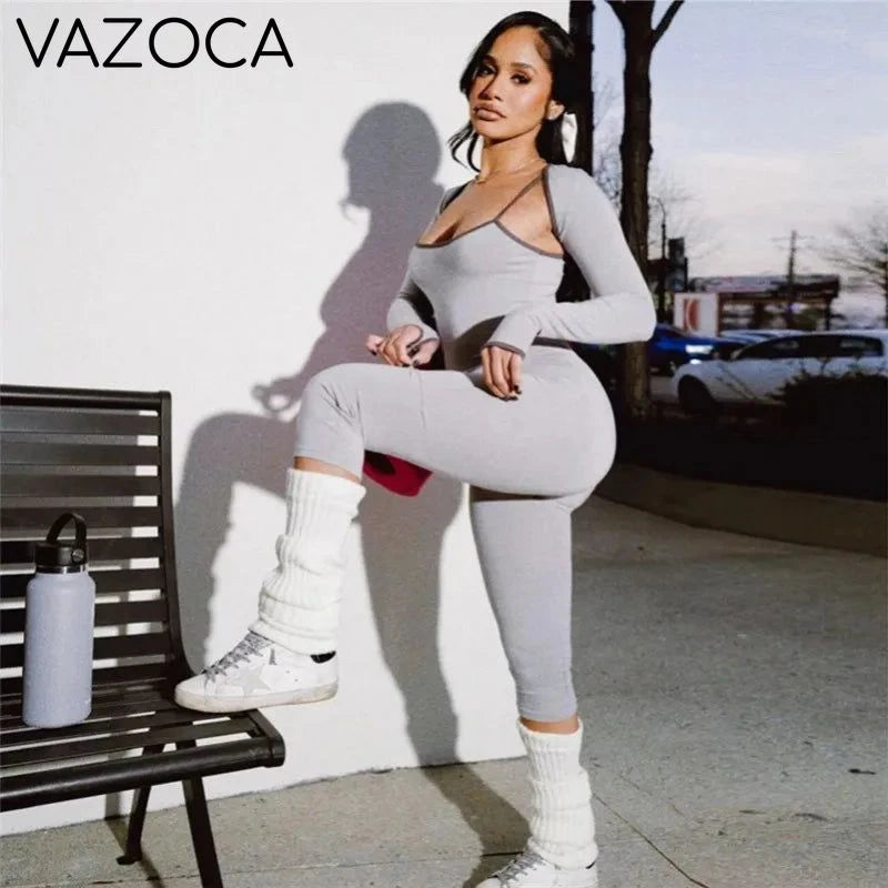 Activewear Jumpsuit With Detachable Sleeves