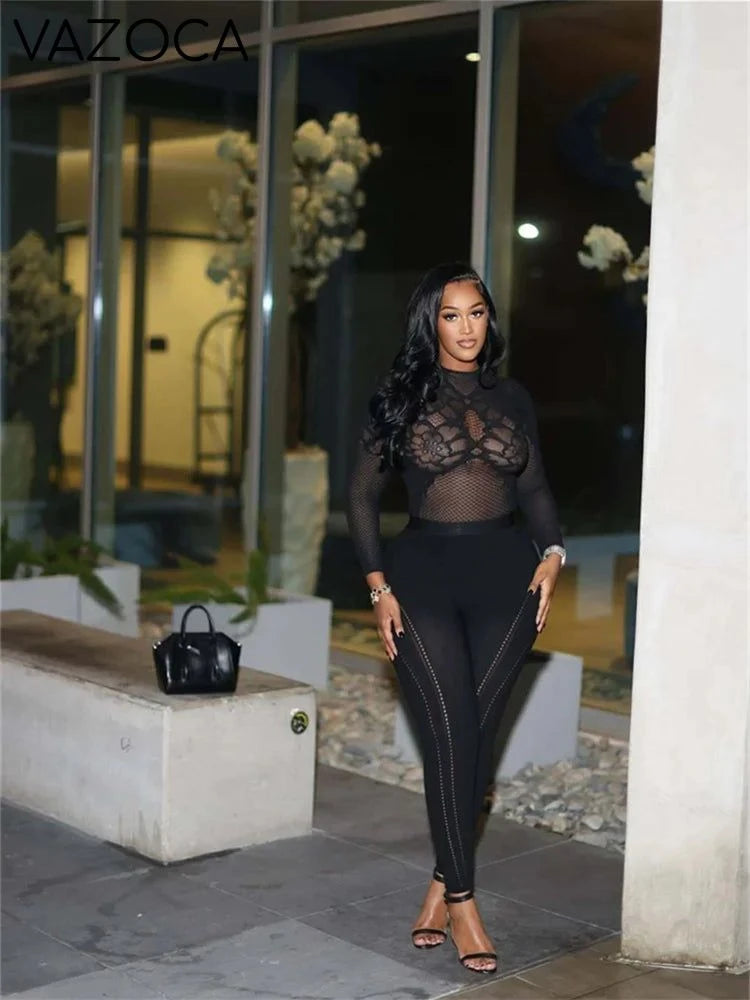 Ashli Mesh Pants Set