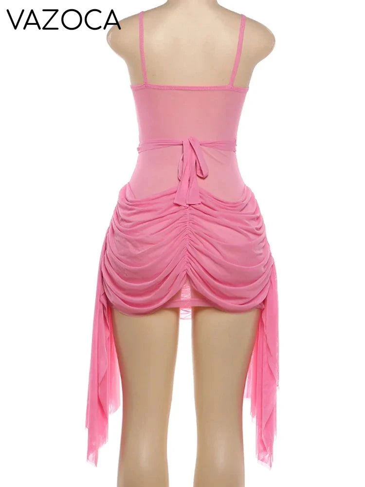 Lia Ruched Tassel Dress