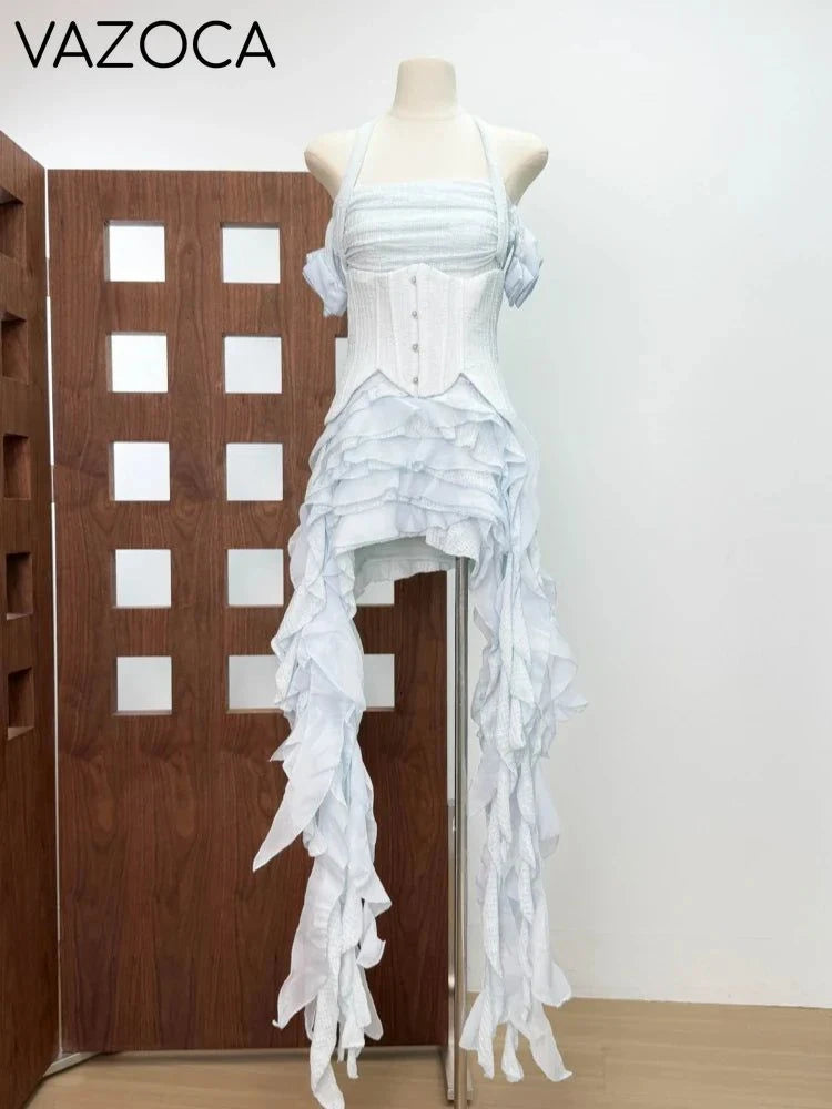 Ruffled Corset Dress Set
