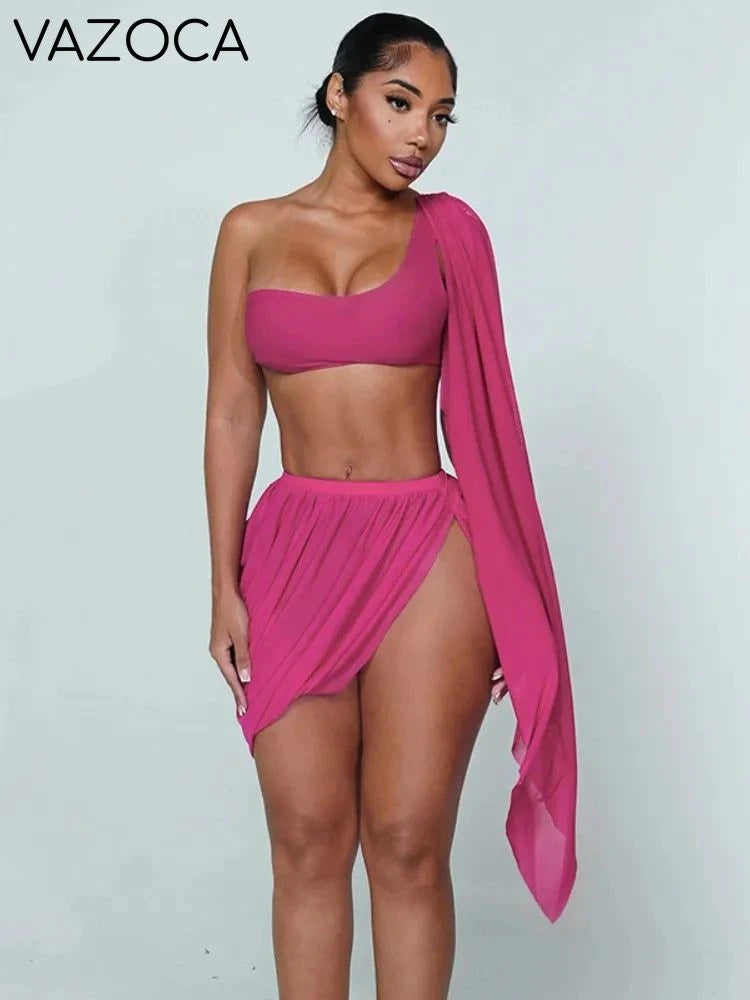 Lona Ruched Skirt Set