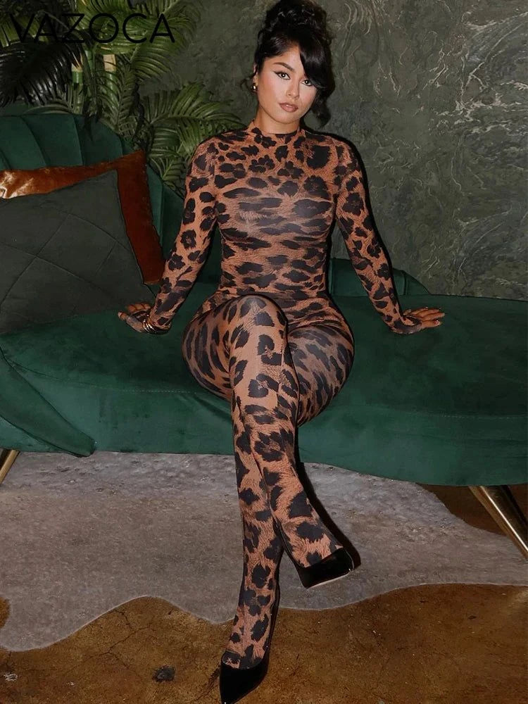 Wild Gyal Leopard Leggings Set