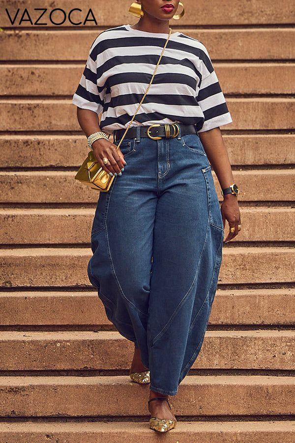 Stylish High-Rise Tapered Jeans
