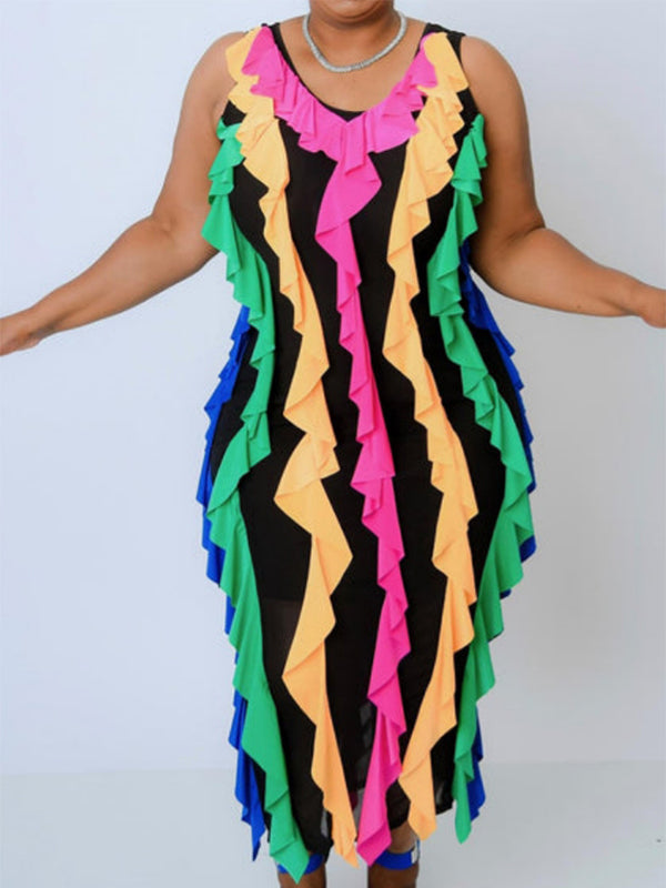 Plus-Size Ruffle Dress