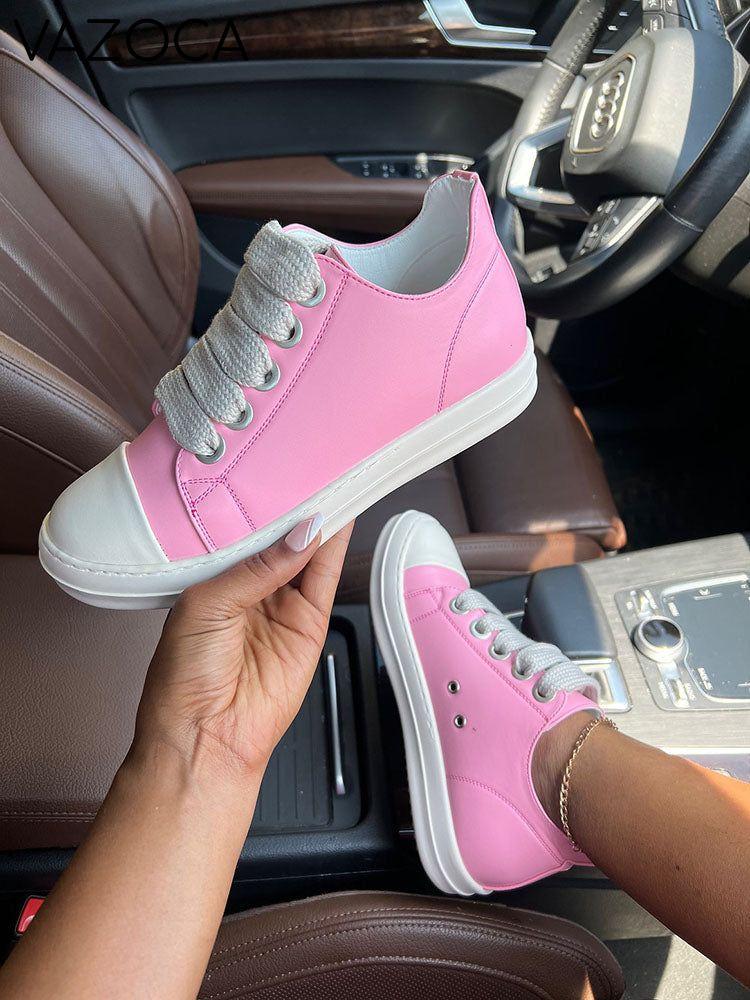 PU Low Top Sneakers