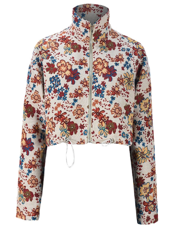 Gorgeousladie Printed Zip-Front Jacket