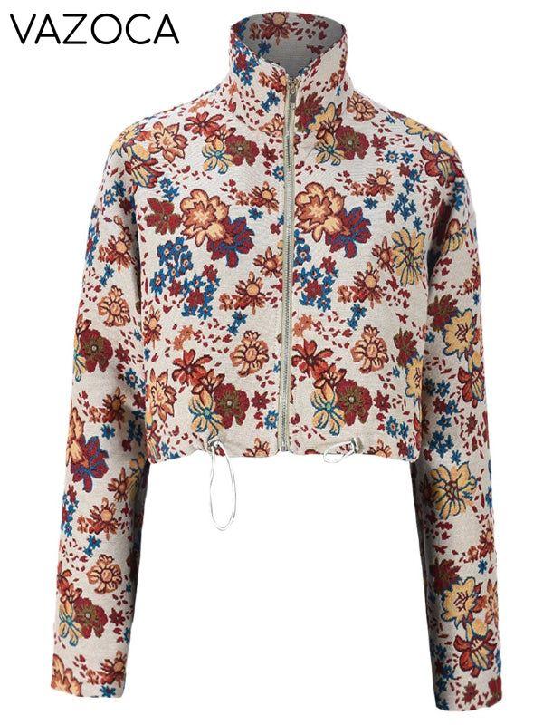 Gorgeousladie Printed Zip-Front Jacket