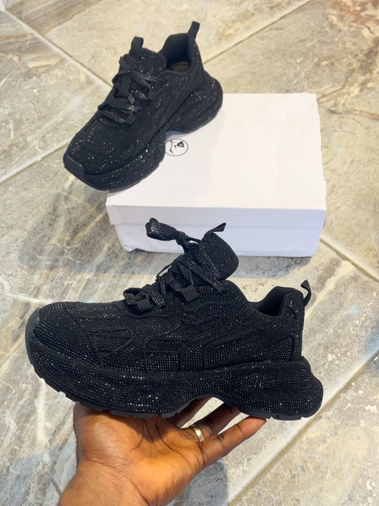 Rhinestone Glitter Sneakers