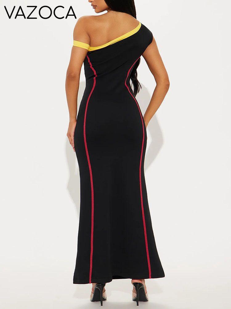 Athletic One Shoulder Maxi Dress
