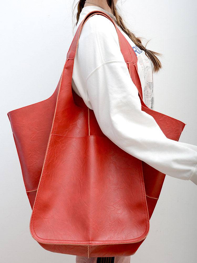 Large Capacity Leather Tote
