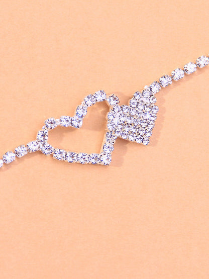Heart Rhinestone Anklet